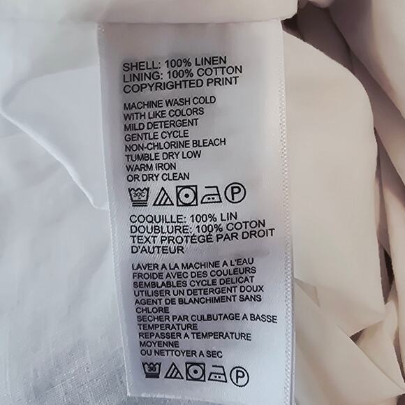 Tommy Bahama Pasley Floral Design Lined Linen Summer Vacation Women's Dress M - Picture 5 of 5